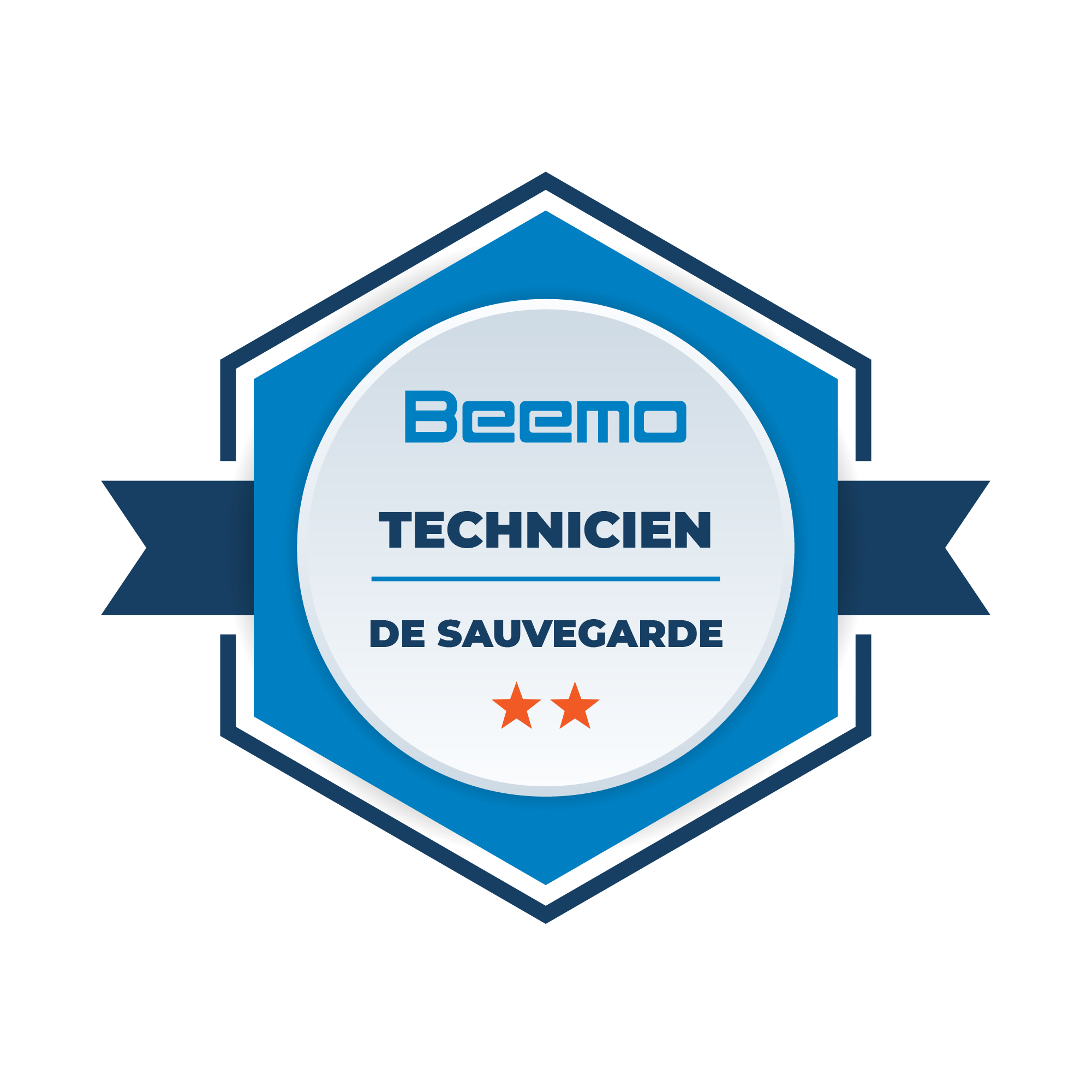 badge de technicien de sauvegarde